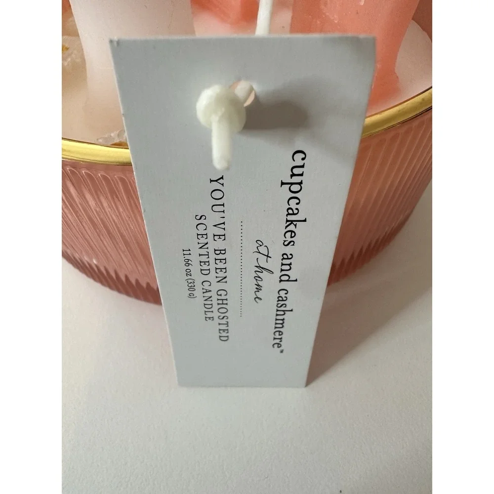 New Cupcakes & Cashmere Pink Ghost 'You've Been Ghosted'‎ Viral Candle Halloween